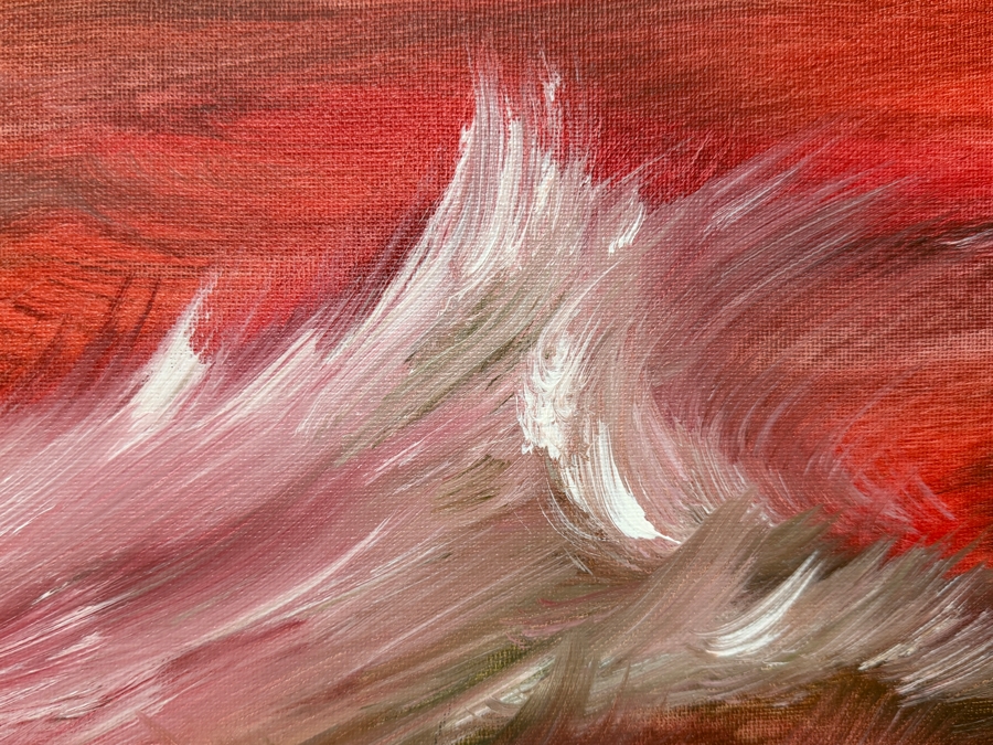 Gerrit Greve (1948-2024, Cardiff by the Sea, CA) Original Acrylic Painting On Canvas Titled 'Ocean Study 28' 2003 Signed Verso 20 X 16 Estimate $300 - $400 [Photo 3]