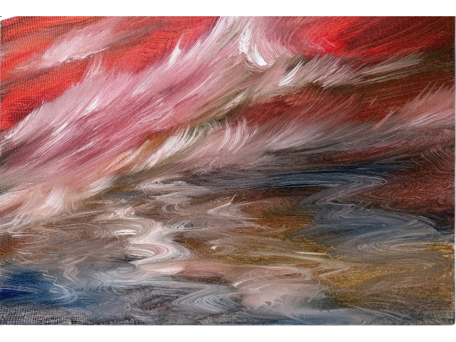 Gerrit Greve (1948-2024, Cardiff by the Sea, CA) Original Acrylic Painting On Canvas Titled 'Ocean Study 28' 2003 Signed Verso 20 X 16 Estimate $300 - $400