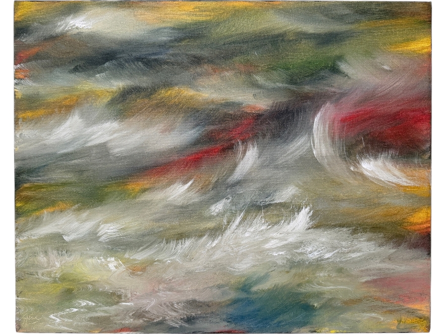 Gerrit Greve (1948-2024, Cardiff by the Sea, CA) Original Acrylic Painting On Canvas Titled 'Ocean Study 29' 2003 Signed Lower Left And Verso 20 X 16 Estimate $300 - $400