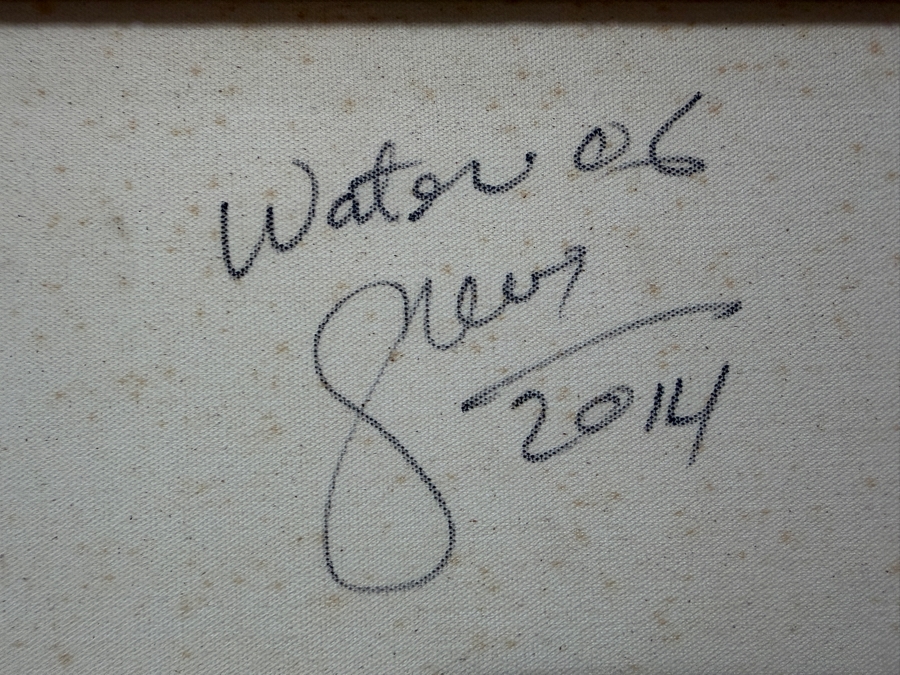 Gerrit Greve (1948-2024, Cardiff by the Sea, CA) Original Acrylic Painting On Canvas Titled 'Water 06' 2014 Signed Verso 20 X 16 Estimate $300 - $400 [Photo 5]