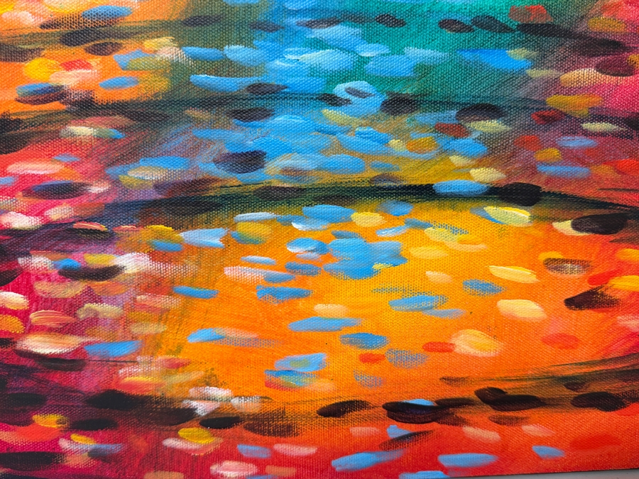 Gerrit Greve (1948-2024, Cardiff by the Sea, CA) Original Acrylic Painting On Canvas Titled 'Water 06' 2014 Signed Verso 20 X 16 Estimate $300 - $400 [Photo 2]