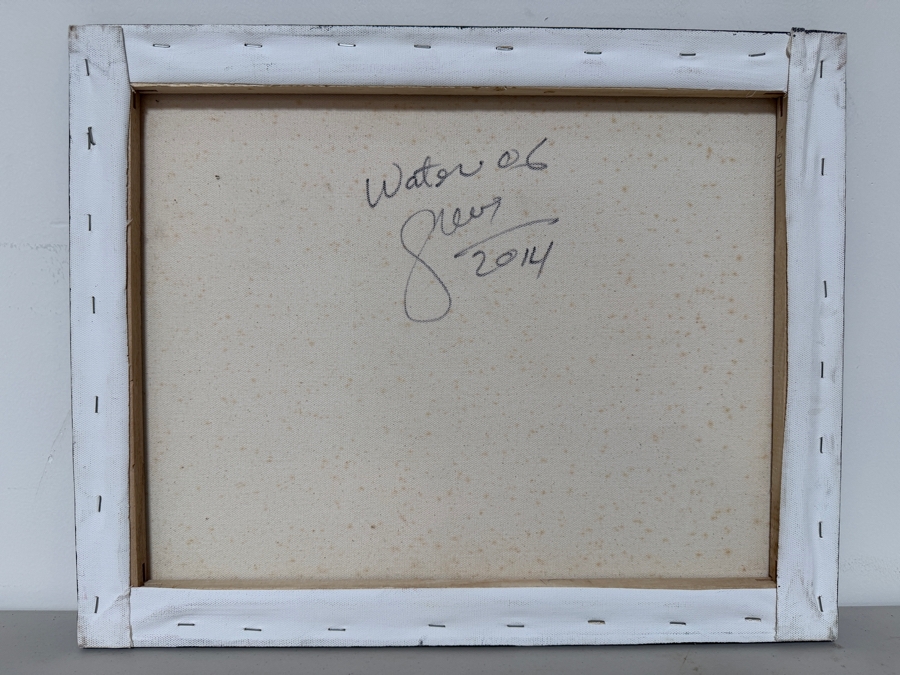 Gerrit Greve (1948-2024, Cardiff by the Sea, CA) Original Acrylic Painting On Canvas Titled 'Water 06' 2014 Signed Verso 20 X 16 Estimate $300 - $400 [Photo 4]