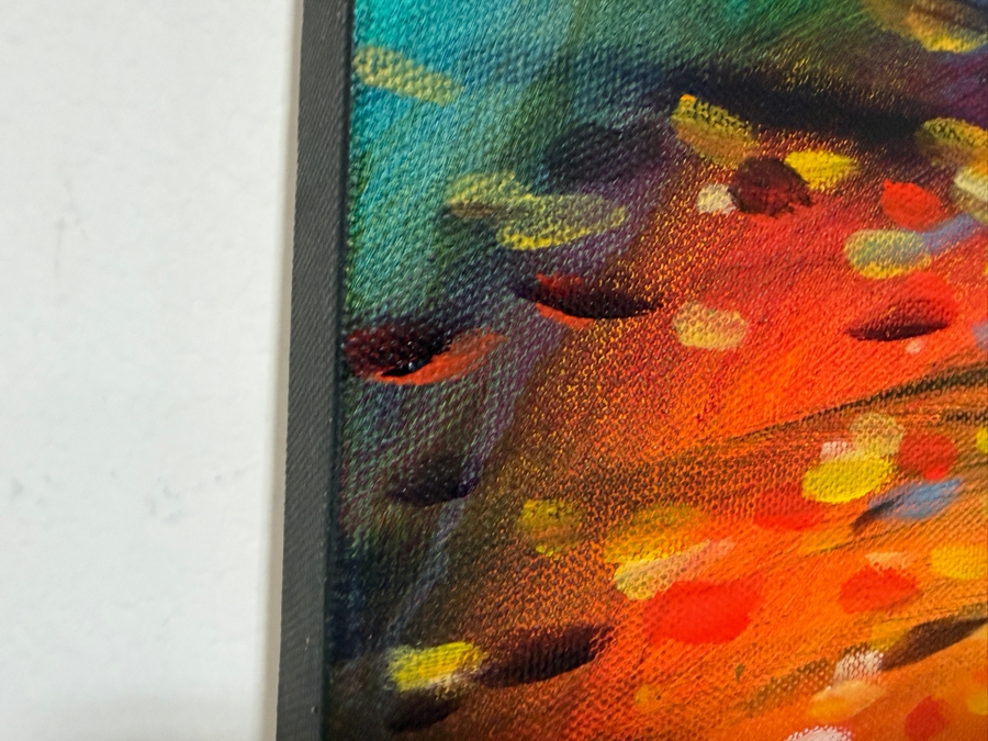 Gerrit Greve (1948-2024, Cardiff by the Sea, CA) Original Acrylic Painting On Canvas Titled 'Water 06' 2014 Signed Verso 20 X 16 Estimate $300 - $400 [Photo 3]