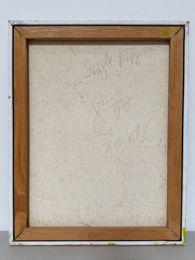 Gerrit Greve (1948-2024, Cardiff by the Sea, CA) Original Acrylic Painting On Canvas Titled 'Single Ripple' 1998 Signed Lower Right And Verso 16 X 20 Estimate $300 - $400 [Photo 5]