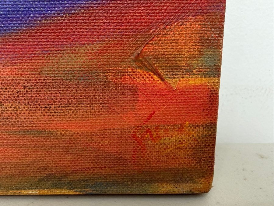 Gerrit Greve (1948-2024, Cardiff by the Sea, CA) Original Acrylic Painting On Canvas Titled 'Single Ripple' 1998 Signed Lower Right And Verso 16 X 20 Estimate $300 - $400 [Photo 3]