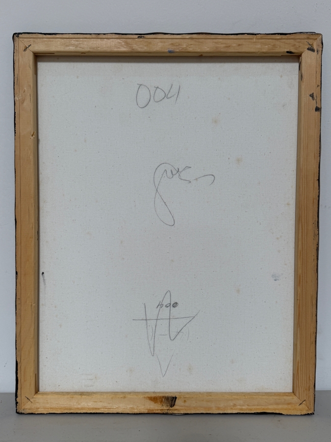 Gerrit Greve (1948-2024, Cardiff by the Sea, CA) Original Acrylic Painting On Canvas Titled '4'  Signed Verso 16 X 20 Estimate $300 - $400 [Photo 4]