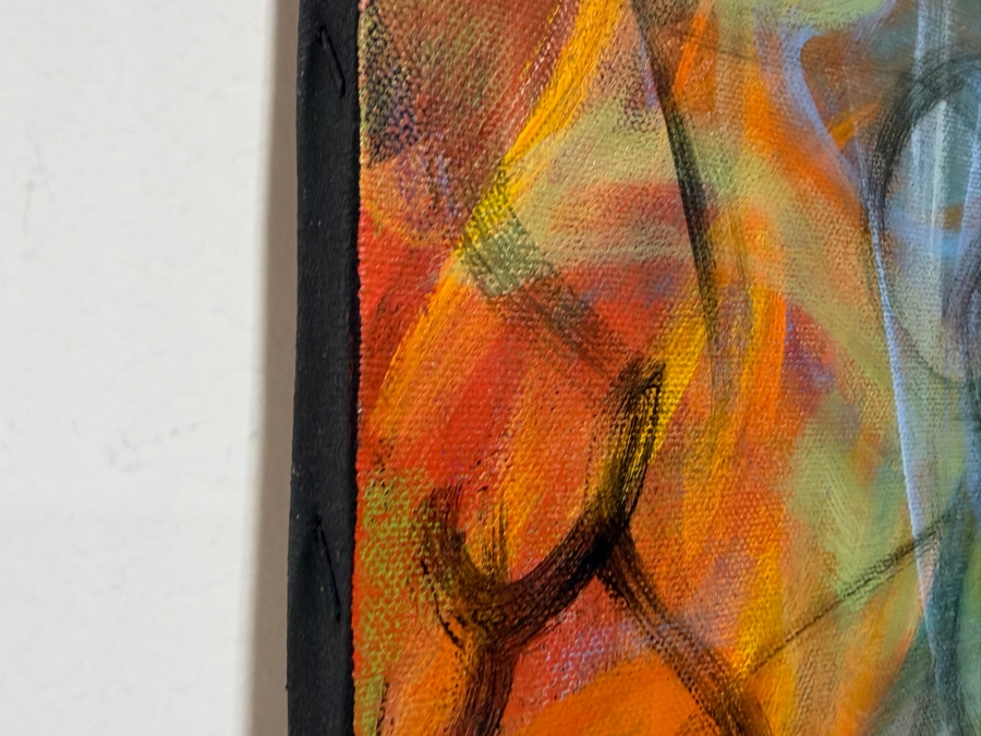 Gerrit Greve (1948-2024, Cardiff by the Sea, CA) Original Acrylic Painting On Canvas Titled '4'  Signed Verso 16 X 20 Estimate $300 - $400 [Photo 3]