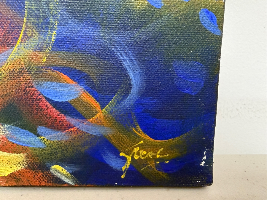 Gerrit Greve (1948-2024, Cardiff by the Sea, CA) Original Acrylic Painting On Canvas Titled 'Sea Dragon Study 5' 2005 Signed Lower Right And Verso 20 X 16 Estimate $300 - $400 [Photo 5]