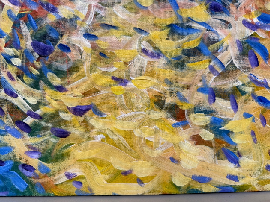 Gerrit Greve (1948-2024, Cardiff by the Sea, CA) Original Acrylic Painting On Canvas Titled '9' 2003 Signed Verso 16 X 20 Estimate $300 - $400 [Photo 2]