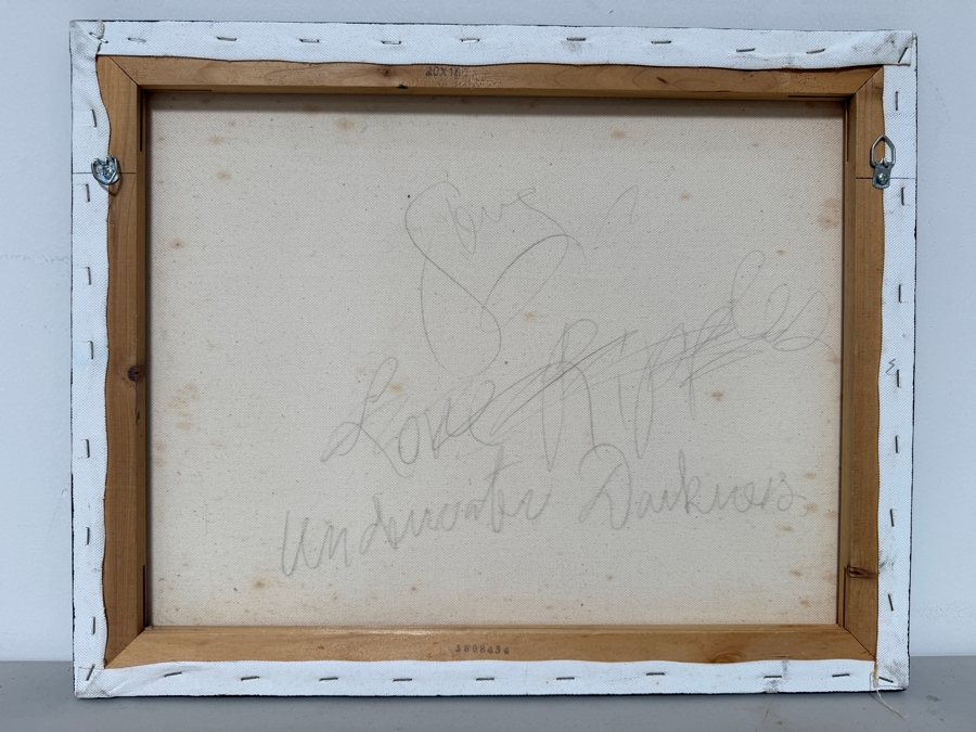 Gerrit Greve (1948-2024, Cardiff by the Sea, CA) Original Acrylic Painting On Canvas Titled 'Underwater Darkness'  Signed Lower Right And Verso 20 X 16 Estimate $300 - $400 [Photo 5]