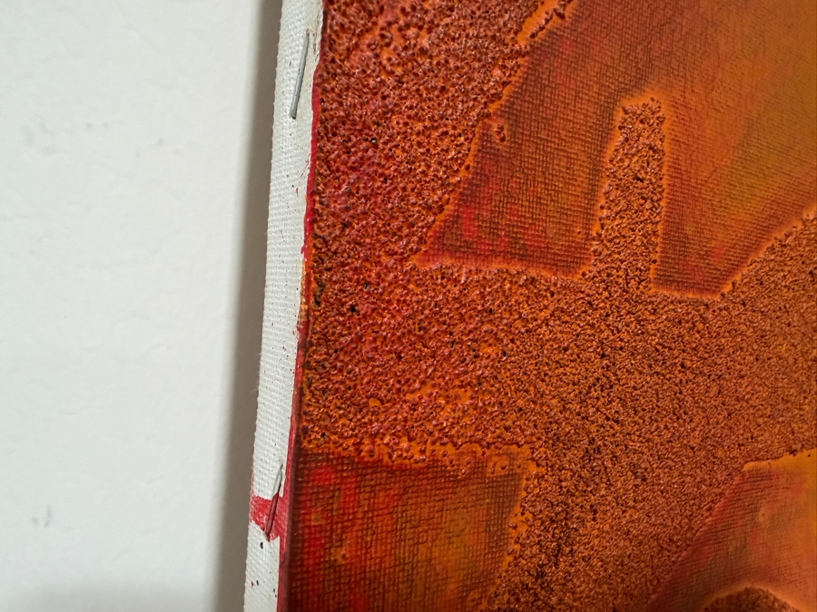 Gerrit Greve (1948-2024, Cardiff by the Sea, CA) Original Acrylic And Sand Painting On Canvas Titled 'Wedded Bliss'   16 X 20 Estimate $300 - $400 [Photo 3]