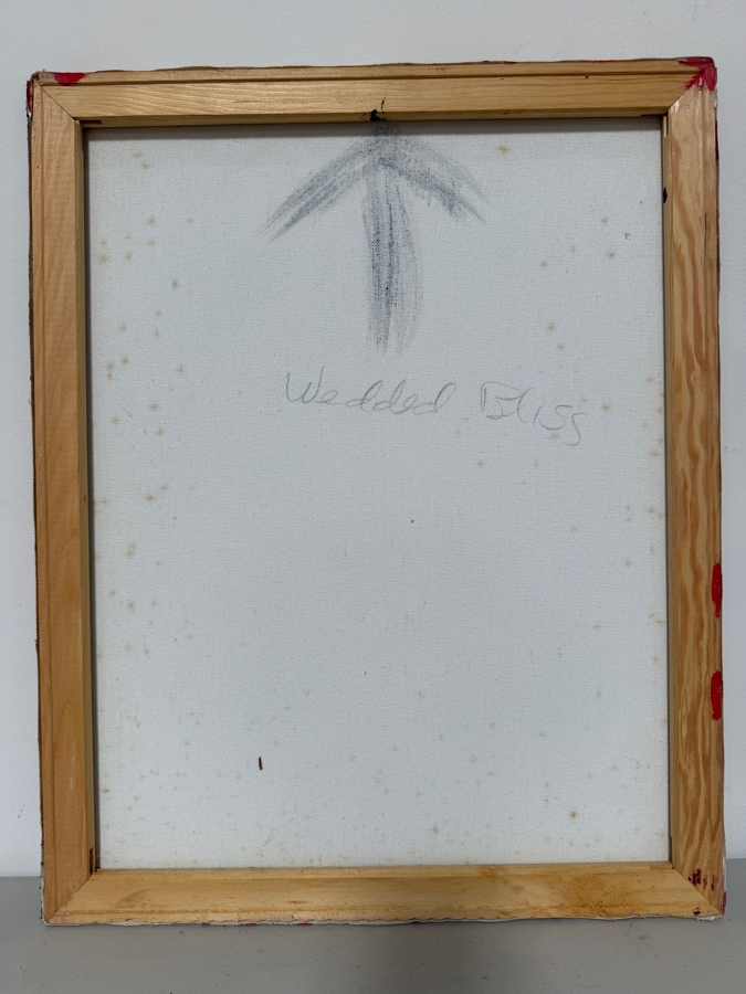 Gerrit Greve (1948-2024, Cardiff by the Sea, CA) Original Acrylic And Sand Painting On Canvas Titled 'Wedded Bliss'   16 X 20 Estimate $300 - $400 [Photo 4]