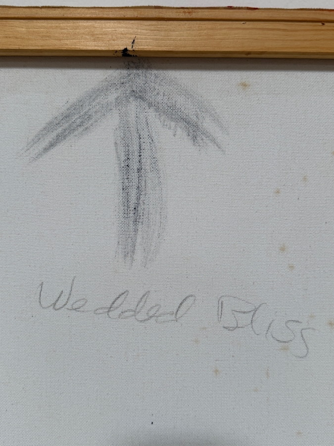 Gerrit Greve (1948-2024, Cardiff by the Sea, CA) Original Acrylic And Sand Painting On Canvas Titled 'Wedded Bliss'   16 X 20 Estimate $300 - $400 [Photo 5]