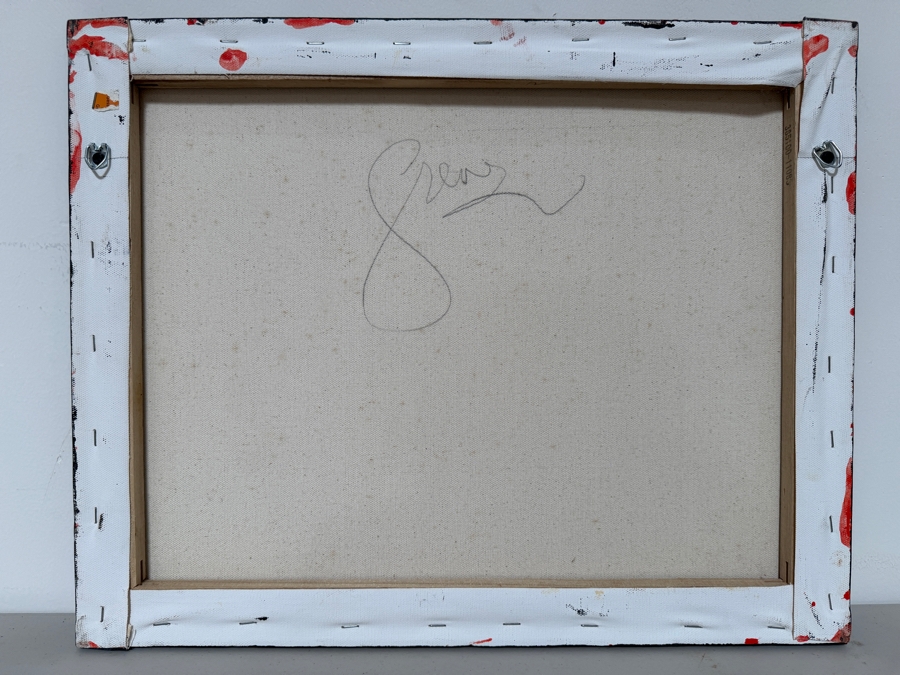 Gerrit Greve (1948-2024, Cardiff by the Sea, CA) Original Acrylic And Sand Painting On Canvas  Signed Verso 20 X 16 Estimate $300 - $400 [Photo 5]