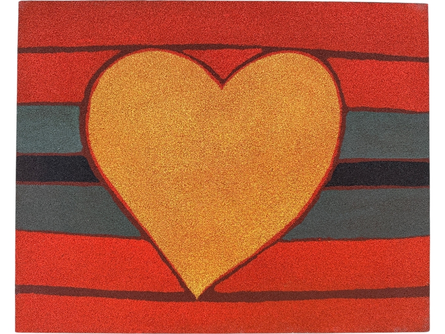 Gerrit Greve (1948-2024, Cardiff by the Sea, CA) Original Acrylic And Sand Painting On Canvas  Signed Verso 20 X 16 Estimate $300 - $400