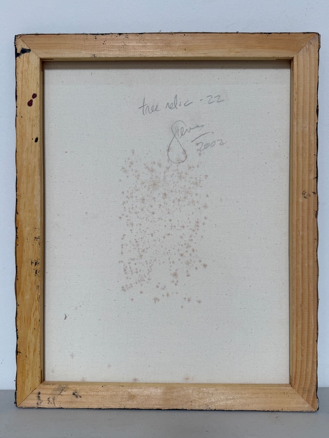 Gerrit Greve (1948-2024, Cardiff by the Sea, CA) Original Acrylic And Sand Painting On Canvas Titled 'Tree Relic 22'  Signed Verso 16 X 20 Estimate $300 - $400 [Photo 6]