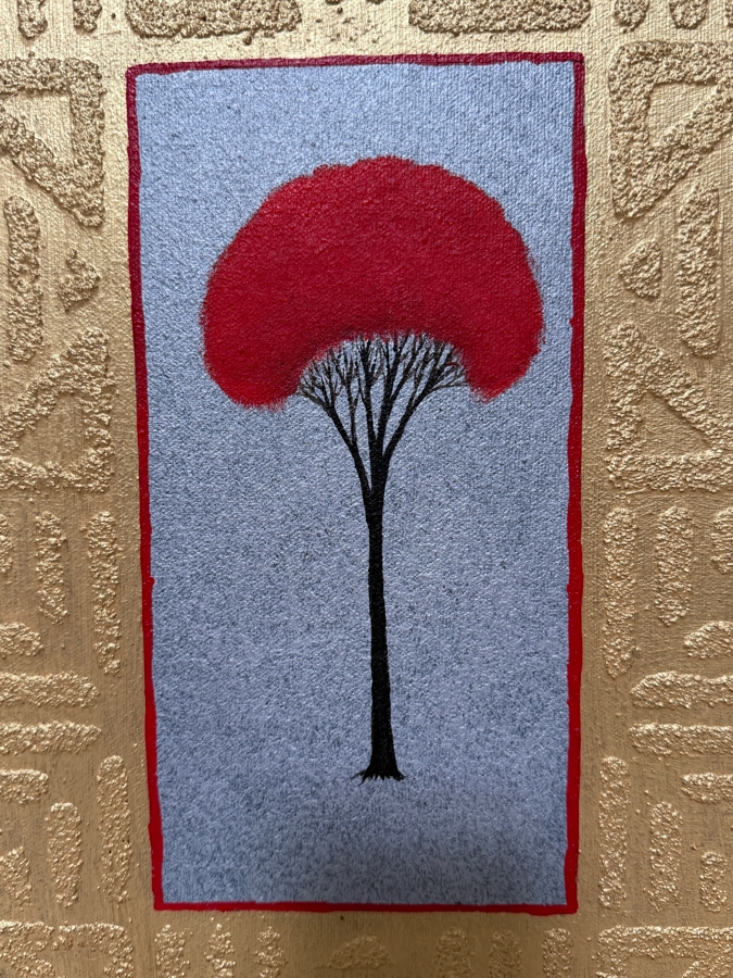 Gerrit Greve (1948-2024, Cardiff by the Sea, CA) Original Acrylic And Sand Painting On Canvas Titled 'Tree Relic 22'  Signed Verso 16 X 20 Estimate $300 - $400 [Photo 2]