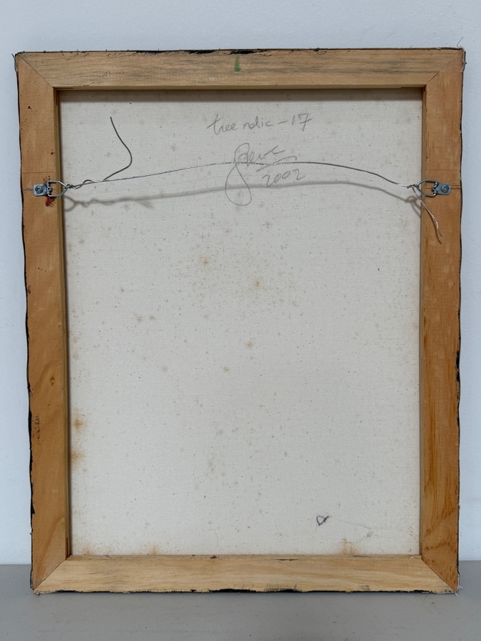 Gerrit Greve (1948-2024, Cardiff by the Sea, CA) Original Acrylic And Sand Painting On Canvas Titled 'Tree Relic 17' 2002 Signed Verso 16 X 20 Estimate $300 - $400 [Photo 6]
