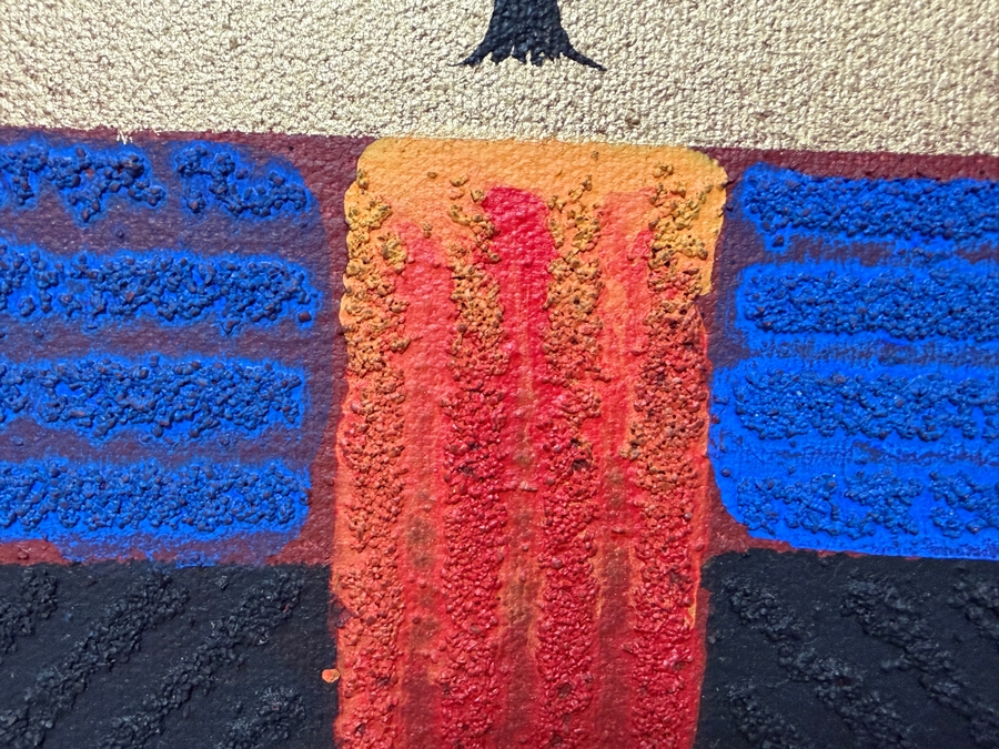 Gerrit Greve (1948-2024, Cardiff by the Sea, CA) Original Acrylic And Sand Painting On Canvas Titled 'Tree Relic 17' 2002 Signed Verso 16 X 20 Estimate $300 - $400 [Photo 4]