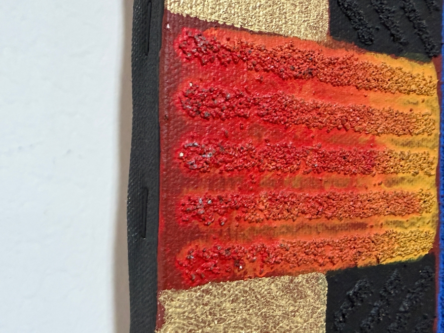 Gerrit Greve (1948-2024, Cardiff by the Sea, CA) Original Acrylic And Sand Painting On Canvas Titled 'Tree Relic 17' 2002 Signed Verso 16 X 20 Estimate $300 - $400 [Photo 5]
