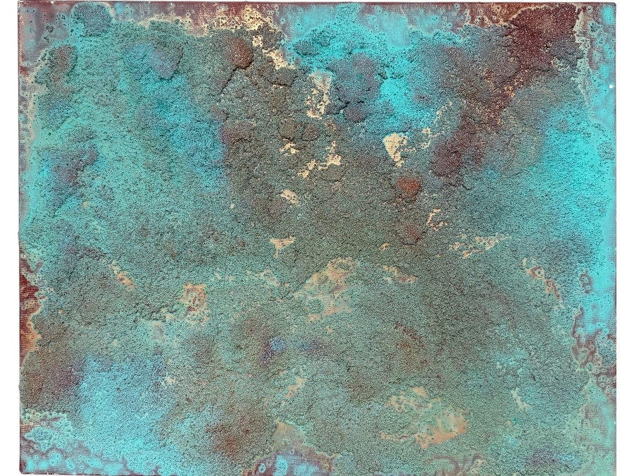 Gerrit Greve (1948-2024, Cardiff by the Sea, CA) Original Acrylic And Sand Painting On Canvas   20 X 16 Estimate $300 - $400