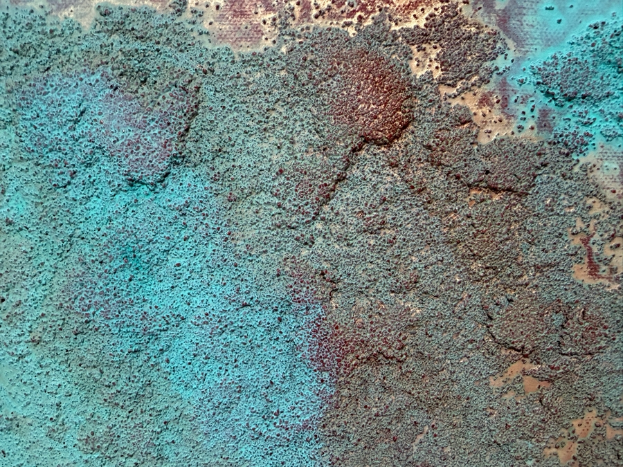 Gerrit Greve (1948-2024, Cardiff by the Sea, CA) Original Acrylic And Sand Painting On Canvas   20 X 16 Estimate $300 - $400 [Photo 3]