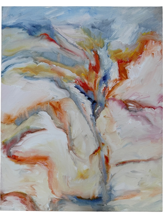 Gerrit Greve (1948-2024, Cardiff by the Sea, CA) Original Acrylic Painting On Canvas Titled '8'  Signed Verso 16 X 20 Estimate $300 - $400