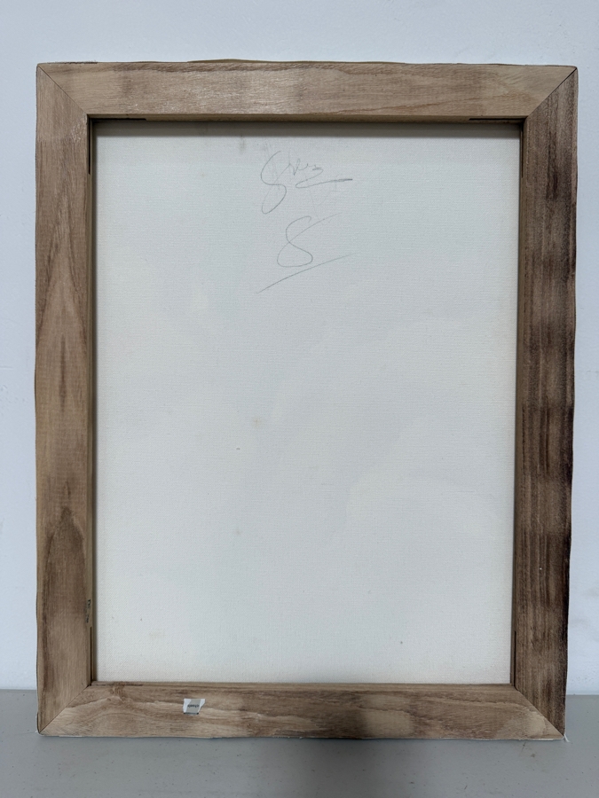 Gerrit Greve (1948-2024, Cardiff by the Sea, CA) Original Acrylic Painting On Canvas Titled '8'  Signed Verso 16 X 20 Estimate $300 - $400 [Photo 5]