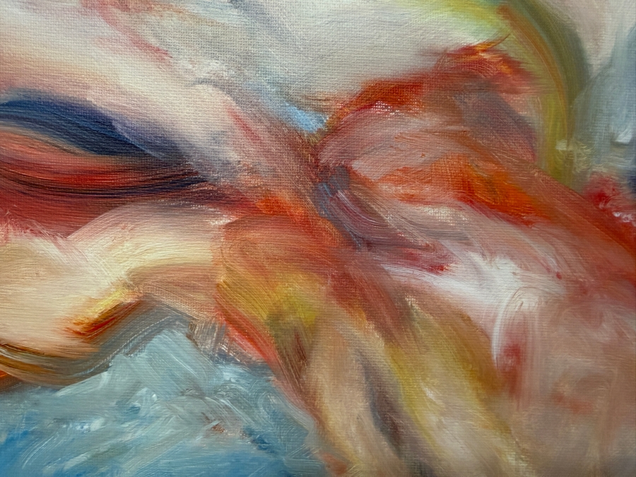 Gerrit Greve (1948-2024, Cardiff by the Sea, CA) Original Acrylic Painting On Canvas Titled '9'  Signed Verso 20 X 16 Estimate $300 - $400 [Photo 3]