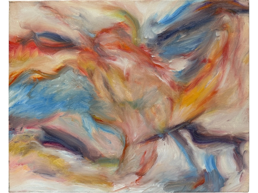 Gerrit Greve (1948-2024, Cardiff by the Sea, CA) Original Acrylic Painting On Canvas Titled '9'  Signed Verso 20 X 16 Estimate $300 - $400