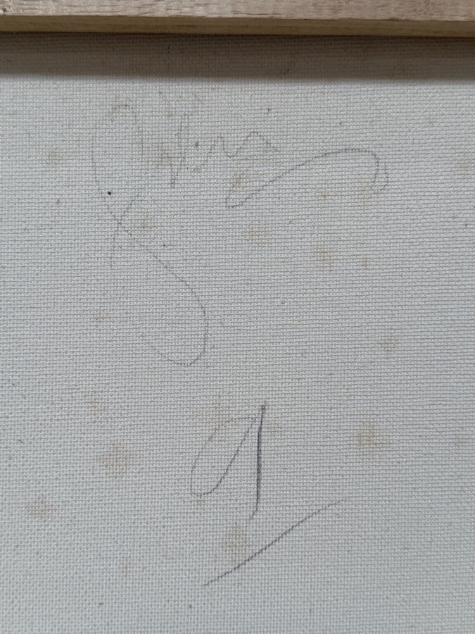 Gerrit Greve (1948-2024, Cardiff by the Sea, CA) Original Acrylic Painting On Canvas Titled '9'  Signed Verso 20 X 16 Estimate $300 - $400 [Photo 6]