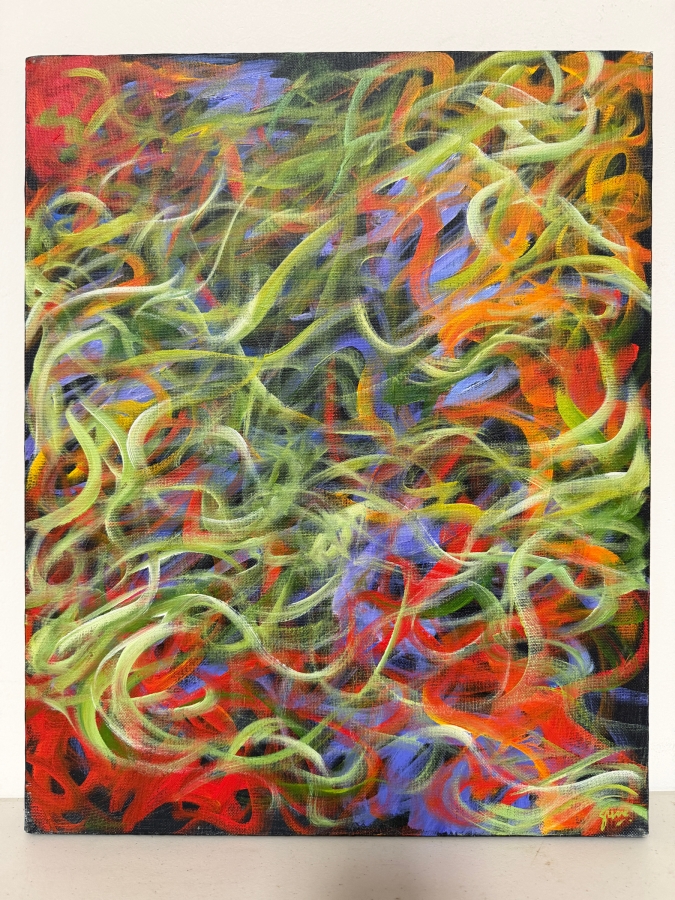 Gerrit Greve (1948-2024, Cardiff by the Sea, CA) Original Acrylic Painting On Canvas Titled '17' 2003 Signed Verso 16 X 20 Estimate $300 - $400 [Photo 2]