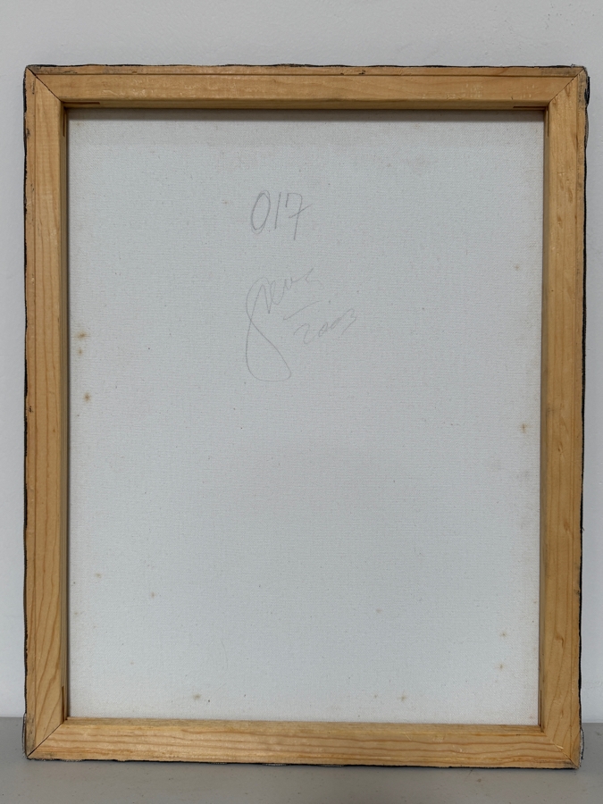 Gerrit Greve (1948-2024, Cardiff by the Sea, CA) Original Acrylic Painting On Canvas Titled '17' 2003 Signed Verso 16 X 20 Estimate $300 - $400 [Photo 7]