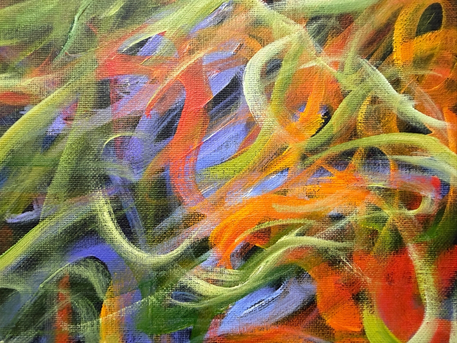 Gerrit Greve (1948-2024, Cardiff by the Sea, CA) Original Acrylic Painting On Canvas Titled '17' 2003 Signed Verso 16 X 20 Estimate $300 - $400 [Photo 3]