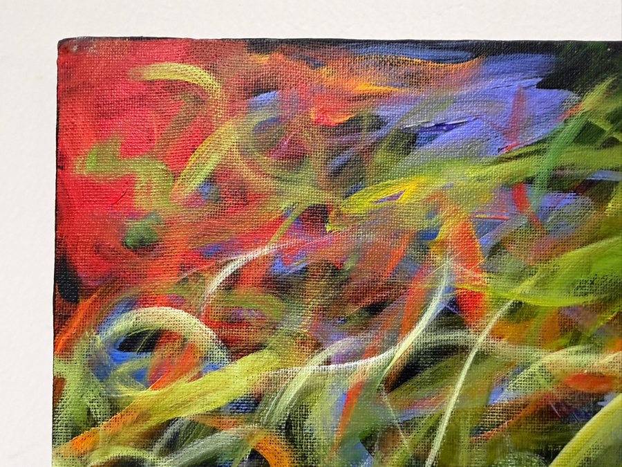 Gerrit Greve (1948-2024, Cardiff by the Sea, CA) Original Acrylic Painting On Canvas Titled '17' 2003 Signed Verso 16 X 20 Estimate $300 - $400 [Photo 4]