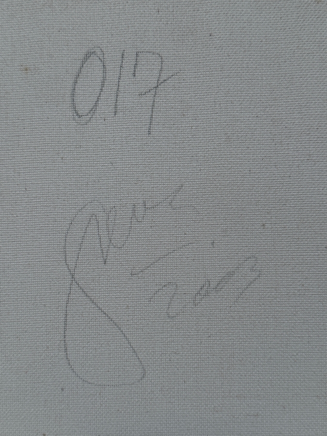 Gerrit Greve (1948-2024, Cardiff by the Sea, CA) Original Acrylic Painting On Canvas Titled '17' 2003 Signed Verso 16 X 20 Estimate $300 - $400 [Photo 8]