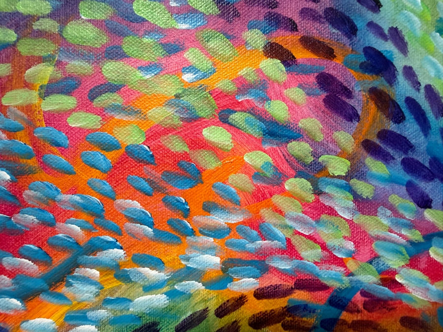 Gerrit Greve (1948-2024, Cardiff by the Sea, CA) Original Acrylic Painting On Canvas 2017 Signed Verso 18 X 18 Estimate $300 - $400 [Photo 4]