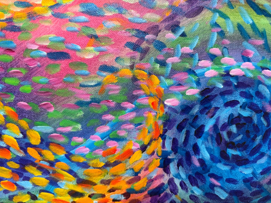 Gerrit Greve (1948-2024, Cardiff by the Sea, CA) Original Acrylic Painting On Canvas 2017 Signed Verso 18 X 18 Estimate $300 - $400 [Photo 3]