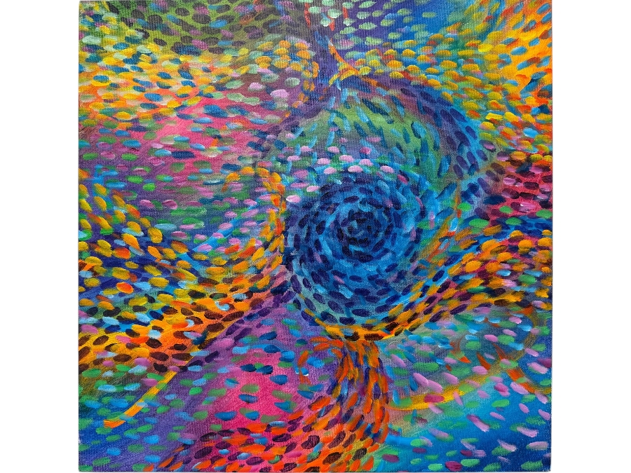 Gerrit Greve (1948-2024, Cardiff by the Sea, CA) Original Acrylic Painting On Canvas 2017 Signed Verso 18 X 18 Estimate $300 - $400
