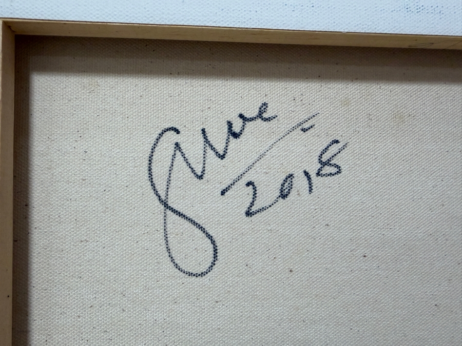Gerrit Greve (1948-2024, Cardiff by the Sea, CA) Original Acrylic Painting On Canvas 2018 Signed Lower Right And Verso 24 X 18 Estimate $400 - $500 [Photo 6]