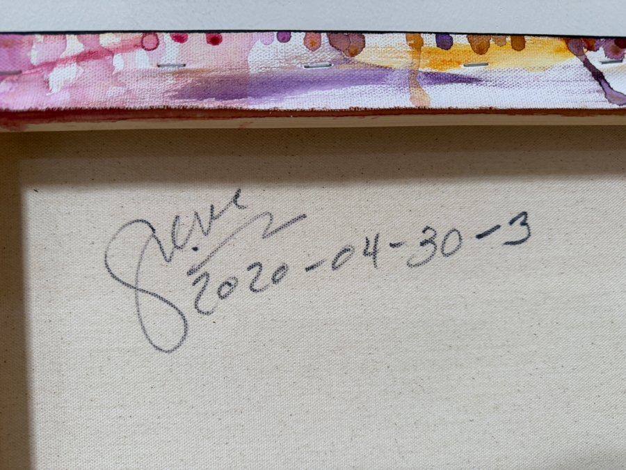 Gerrit Greve (1948-2024, Cardiff by the Sea, CA) Original Acrylic Painting On Canvas 2020 Signed Verso 36 X 18 Estimate $600 - $800 [Photo 6]