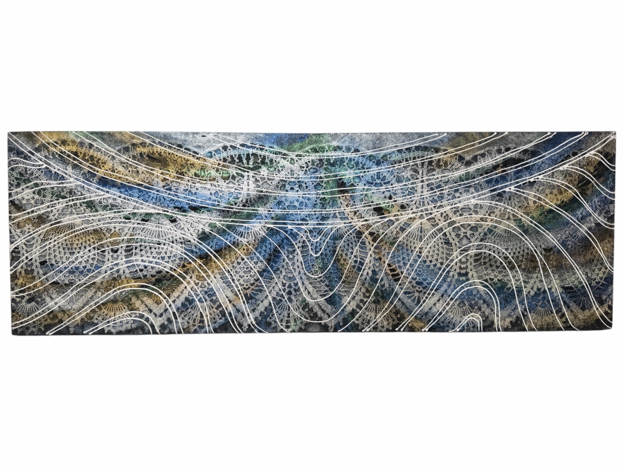 Gerrit Greve (1948-2024, Cardiff by the Sea, CA) Original Acrylic Painting On Canvas 2010 Signed Verso 36 X 12 Estimate $400 - $500
