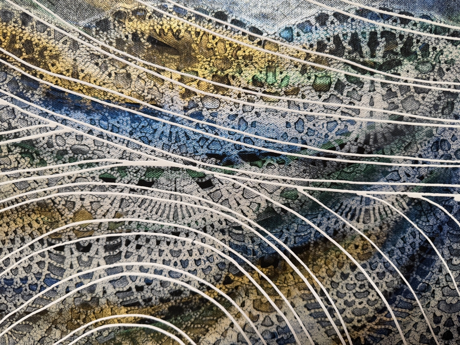 Gerrit Greve (1948-2024, Cardiff by the Sea, CA) Original Acrylic Painting On Canvas 2010 Signed Verso 36 X 12 Estimate $400 - $500 [Photo 3]