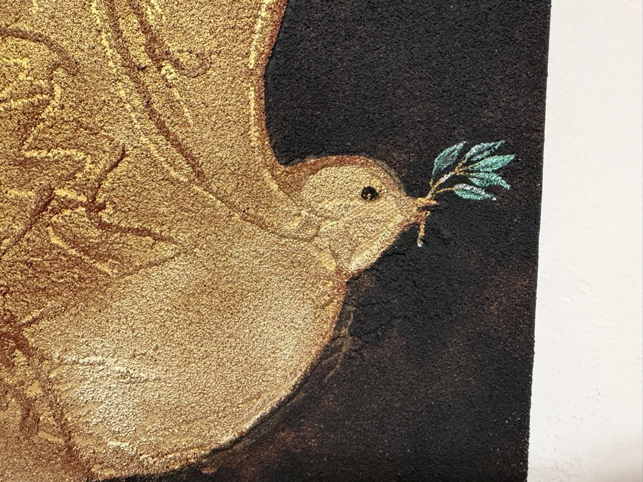 Gerrit Greve (1948-2024, Cardiff by the Sea, CA) Original Acrylic And Sand Painting On Canvas  Signed Lower Right 12 X 12 Estimate $100 - $200 [Photo 2]