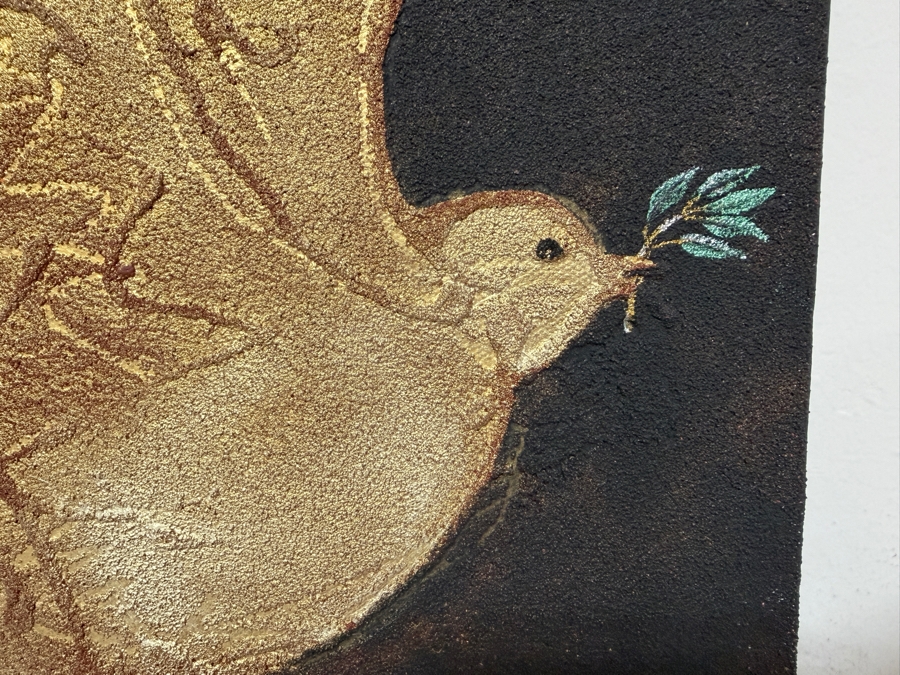 Gerrit Greve (1948-2024, Cardiff by the Sea, CA) Original Acrylic And Sand Painting On Canvas  Signed Lower Right 12 X 12 Estimate $100 - $200 [Photo 3]