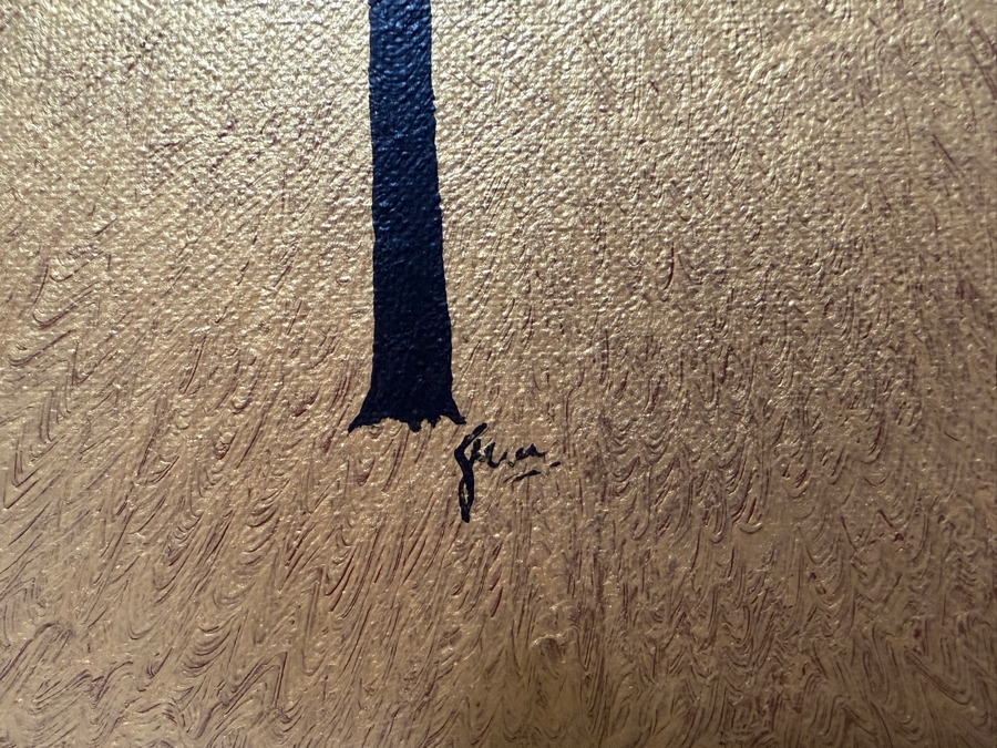Gerrit Greve (1948-2024, Cardiff by the Sea, CA) Original Acrylic Painting On Canvas Titled 'Icon Tree 13' 2016 Signed Bottom And Verso 12 X 12 Estimate $100 - $200 [Photo 4]