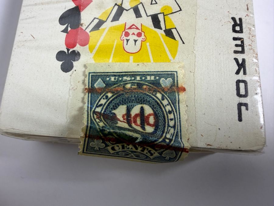 Just Added - Rare Factory Sealed Art Deco Bridge Playing Card Set In An Art Deco Wooden Box [Photo 11]