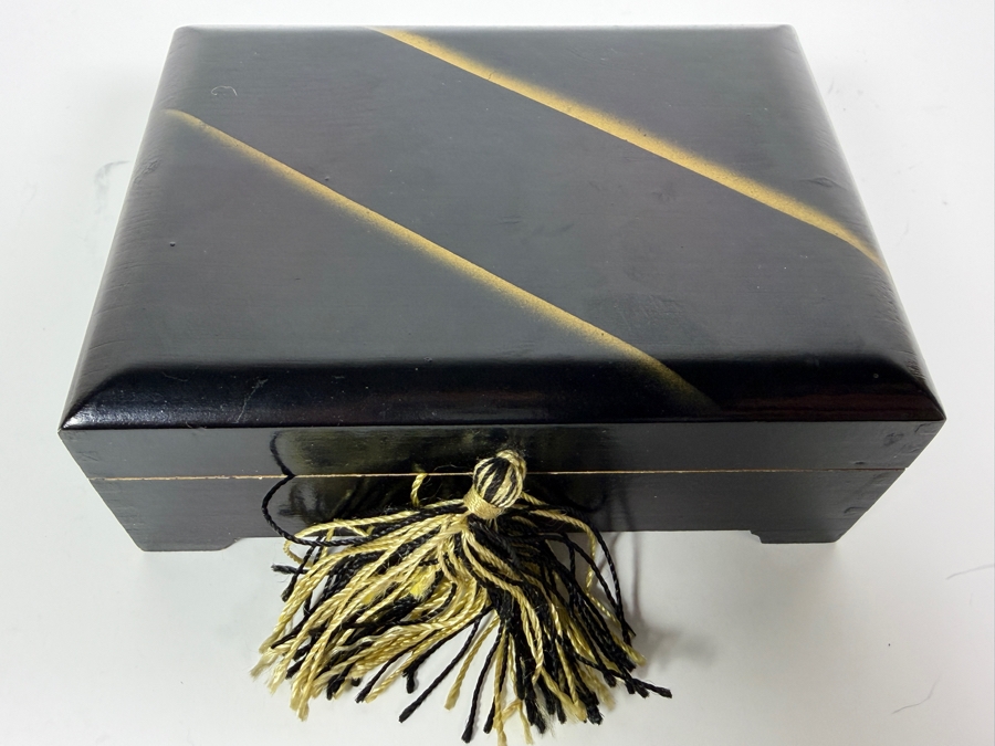 Just Added - Rare Factory Sealed Art Deco Bridge Playing Card Set In An Art Deco Wooden Box [Photo 3]