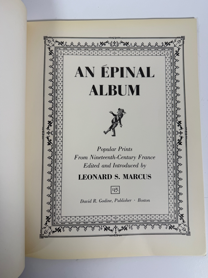 Just Added - Vintage 1984 First Edition Softcover Book An Epinal Album: Popular Prints From Nineteenth-Century France By Leonard S. Marcus [Photo 2]