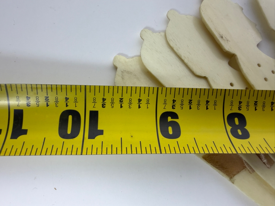 Just Added - Antique Victorian Era Carved Bone Fan With Egyptian Motif 9.5W X 7H [Photo 7]